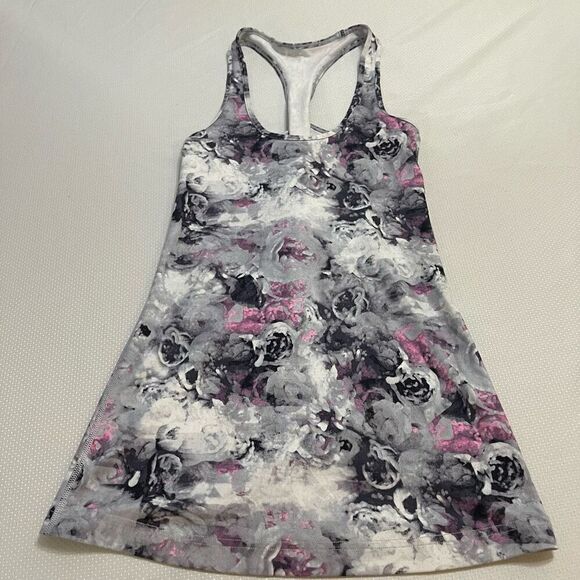 Lululemon Grey Purple Cool Racerback Tank Top Size Small Medium See Measurements - Picture 1 of 5